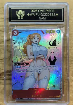 NAMI Waifu Goddess Prismatic Refractor Manga Card CUSTOM MADE Black label - Image 3