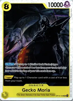 Gecko Moria - OP14-104 OP14-104 The Azure Sea's Seven One Piece SR NM/M - Image 1