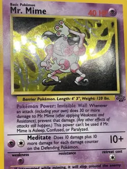 Mr. Mime Holo 6/64 - Jungle Set Unlimited - Rare Vintage - WOTC Pokemon Card LP - Image 2