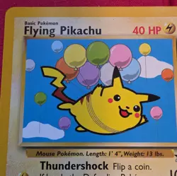 Pokemon Flying Pikachu 25 Promo Basic Promo 40 HP English Vintage Card - Image 2