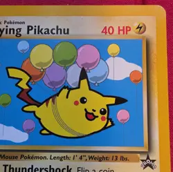 Pokemon Flying Pikachu 25 Promo Basic Promo 40 HP English Vintage Card - Image 3