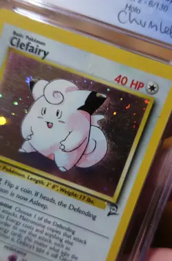 Clefairy 6/130 CGC 5.5 Chumlee Signed Additional Ink Error Holo Pokemon Card - Image 3