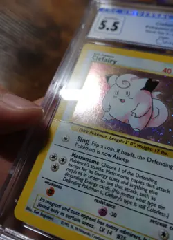 Clefairy 6/130 CGC 5.5 Chumlee Signed Additional Ink Error Holo Pokemon Card - Image 5