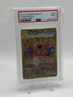 2023 Pokemon OBF En-Obsidian Flames Charizard EX Hyper Rare Card PSA 9 228/197 - Image 1