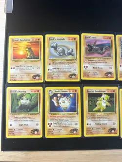 Pokemon Gym Heroes/ Challenge Brock Lot 12 Cards English ~MP/HP - Image 2