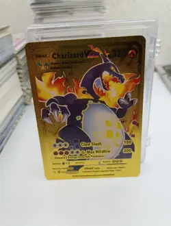 Pokemon Charizard VMAX Gold Foil Fan Art Collector Card - 330 HP - 107/122 - Image 1