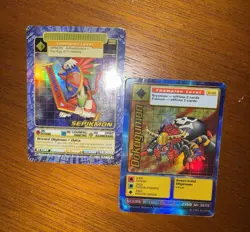 2 Halo Foul DIGIMON Cards 2002 Sepikmon And Dokugumon 1999 - Image 1