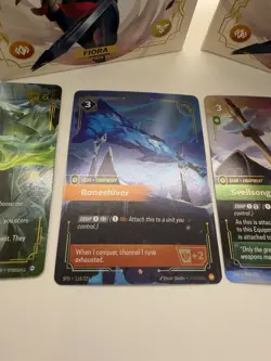 x2 Riftbound TCG Spiritforged Champion Deck Lot FIORA OPENED With 4 Card Lot! - Image 3
