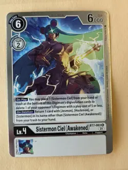 SISTERMON CIEL (AWAKENED)-DIGIMON CARD GAME-BT7-083 RARE-ENGLISH - Image 1