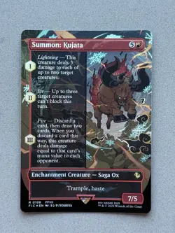 Summon: Kujata (Borderless) #199 FOIL - MTG Final Fantasy FIC Commander - NM - Image 1