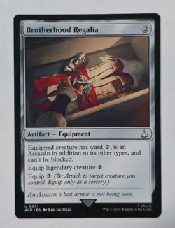 Brotherhood Regalia #71 (NM) Assassin's Creed ACR Magic MTG - Image 1