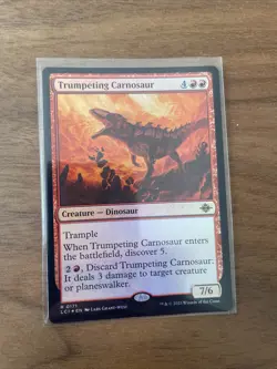 MTG Trumpeting Carnosaur The Lost Caverns of Ixalan 0171 Regular Rare FOIL - Image 1