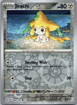 Jirachi 98/142 UC Stellar Crown Pokemon Reverse Holo Near Mint - Image 1
