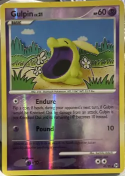 Pokemon TCG Gulpin 40/99 Arceus Reverse Holo Uncommon Basic 60HP English - Image 1