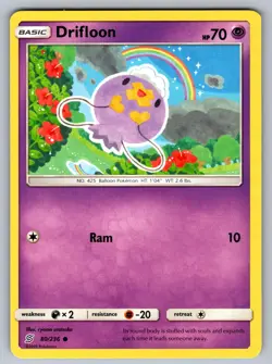 Drifloon 80/236 Common Unified Minds Pokemon Near Mint - Image 1
