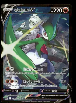 Pokemon Cards Gallade V TG19/TG30 Lost Origin Trainer Gallery Holo V Rare NM - Image 1