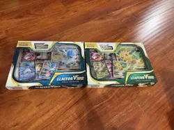Pokemon TCG Glaceon And Leafeon Vstar Special Collection Boxes Box Set Of 2 - Image 1