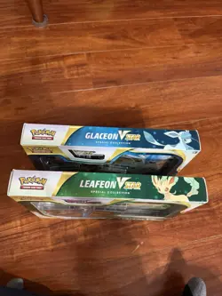 Pokemon TCG Glaceon And Leafeon Vstar Special Collection Boxes Box Set Of 2 - Image 5