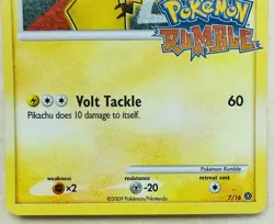 2009 Pokemon Rumble Pikachu 7/16 Holo Very Rare Hard To Find! LP Condition - Image 4