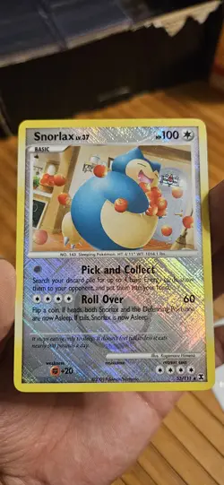 Pokemon Snorlax Rising Rivals Pokemon League Crosshatch Holo #33 Gem Mint - Image 1