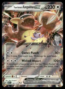 Team Rocket's Kangaskhan ex 162/217 Double Rare Ascended Heroes Pokemon NM - Image 1