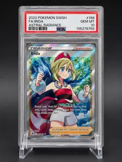 2022 Pokemon Astral Radiance Irida Full Art #186 PSA 10 GEM MT - Image 1