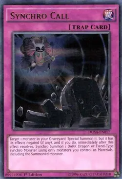 DUSA-EN017 SYNCHRO CALL ULTRA RARE 1ST EDITION NEAR MINT YuGiOh TCG - Image 1