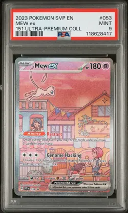 2023 POKEMON SVP EN-SV BLACK STAR PROMO #053 MEW EX PSA 9 - Image 1