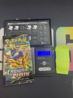 22.23g VERY HEAVY Crown Zenith Pokemon Sealed Booster Pack New - Image 1