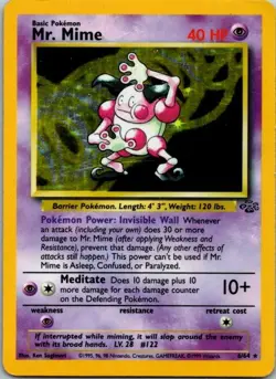 Pokemon TCG Mr. Mime Holo Rare Holo - Image 1