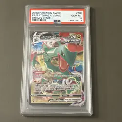 Pokemon TCG: Rayquaza VMAX 101/159 Sword & Shield Crown Zenith Holo PSA 10 - Image 1