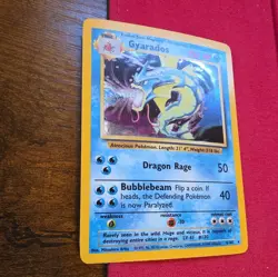Pokemon Gyarados 6/102 Base Set Unlimited Holo Rare 100 HP Stage 1 English - Image 3