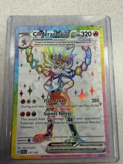 Cinderace ex 157/142 Ultra Rare Stellar Crown Pokemon - PQ - Image 1