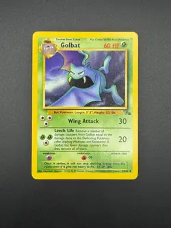 Pokemon Golbat Unlimited Uncommon Fossil 34/62 LP - Image 1