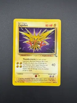 Pokemon Zapdos (30) Unlimited Rare Fossil 30/62 LP - Image 1