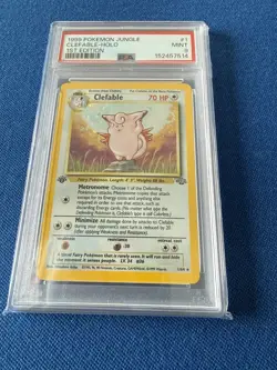 1999 Pokemon Jungle 1st Edition Clefable #1/64 Holo PSA 9 MINT Rare - Image 1