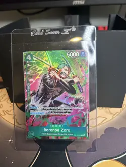 One Piece OP15 Roronoa Zoro OP13-037 TR Foil - (Treasure Rare) English - Image 2
