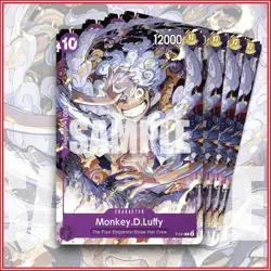 ONE PIECE TCG: Monkey.D.Luffy ST18 P-041 PROMO x4 PURPLE Starter Deck - Image 1