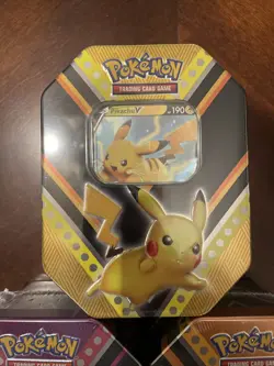 Pokemon TCG Pikachu, Eevee & Eternatus V Powers Tin Lot of 3, New Sealed - Cards 820650807794 - Image 2