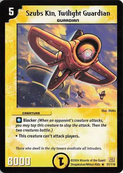 DUEL MASTERS TRADING CARD GAME TCG SZUBS KIN TWILIGHT GUARDIAN 2004 DM01 BASE - Image 1