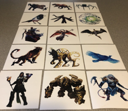 Lot of 15 Different Magic the Gathering Stickers (each sticker on 4" x 4" card) - Image 1