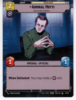 Star Wars Unlimited Hyperspace OP Card 07/20 Admiral Motti - Image 1