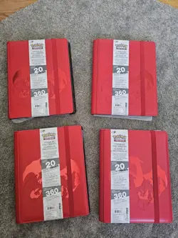 Ultra Pro Pokemon TCG Charizard 9 Pocket Leather Binder Red 360 Card Capacity 74427161613 - Image 1
