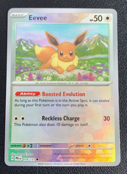 Eevee 074/131 Prismatic Evolutions Poke Ball Reverse Holo Pokemon TCG Card NM - Image 1