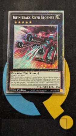 RA05-EN049 Infinitrack River Stormer Platinum Secret Rare 1st Ed YuGiOh - Image 1