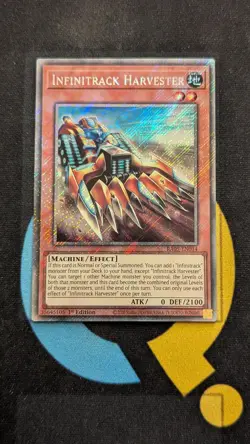 RA05-EN014 Infinitrack Harvester Platinum Secret Rare 1st Ed YuGiOh - Image 1