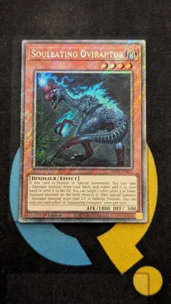 RA05-EN011 Souleating Oviraptor Platinum Secret Rare 1st Ed YuGiOh - Image 1
