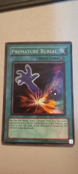 Premature Burial DB1-EN091Super Rare Pack Fresh Never Played - Image 1