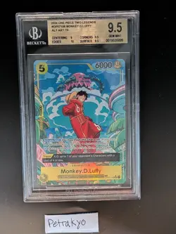 Luffy Alt Art Treasure Rare OP07-109 OPTCG Two Legends Series BGS 9.5! - Image 1
