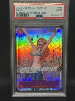 One Piece Nami OP01-016 Manga Alternate Art Alt Premium Booster The Best PSA 9 - Image 1